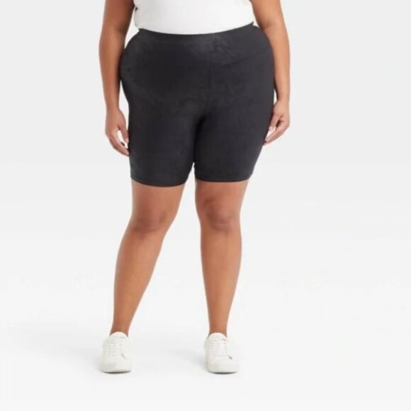 Ava & Viv Black Plus Size High-Waisted Bike Shorts | Size 4X | NWOT - Picture 2 of 4